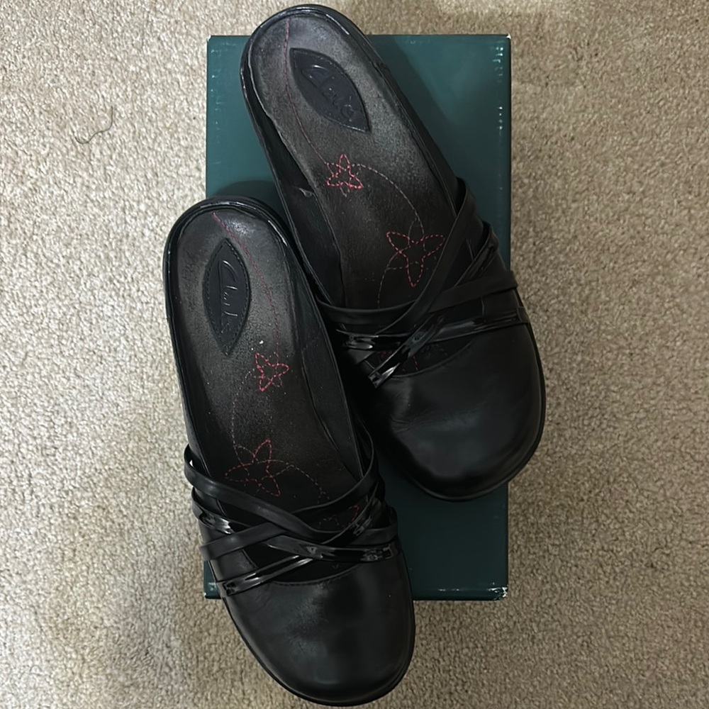 Clarks Women's Black Slip-On Shoes
